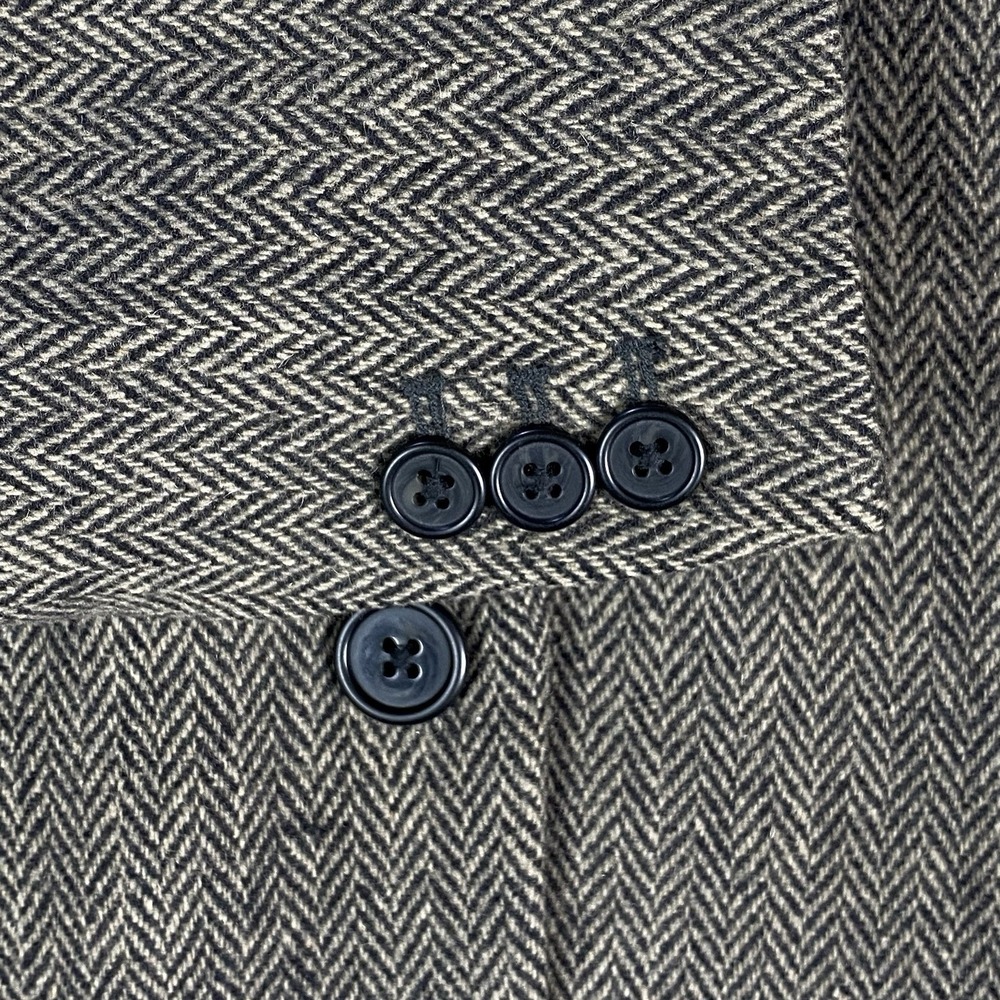 Vintage Gap Mens Sport‎ Coat S Brown Wool Herringbone Tweed Blazer Casual 40R - Picture 5 of 13